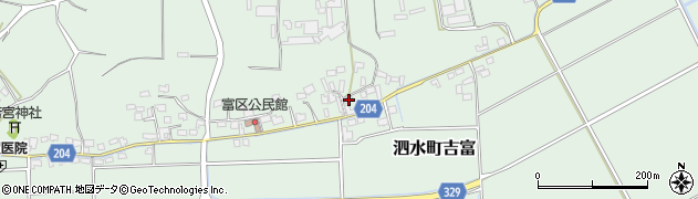 熊本県菊池市泗水町吉富2044周辺の地図