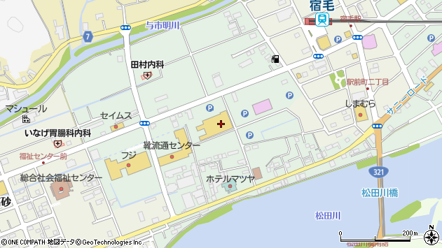 〒788-0011 高知県宿毛市新田の地図