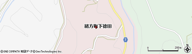 大分県豊後大野市緒方町下徳田周辺の地図