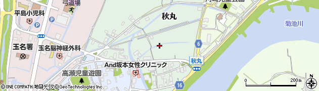 熊本県玉名市秋丸周辺の地図