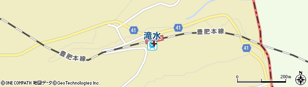 熊本県阿蘇市周辺の地図