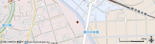 浦川周辺の地図