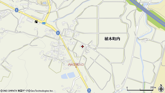 〒861-0102 熊本県熊本市北区植木町内の地図