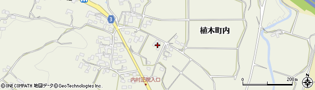 熊本県熊本市北区植木町内周辺の地図