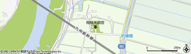 梅林天満宮周辺の地図