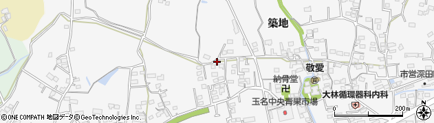 熊本県玉名市築地周辺の地図