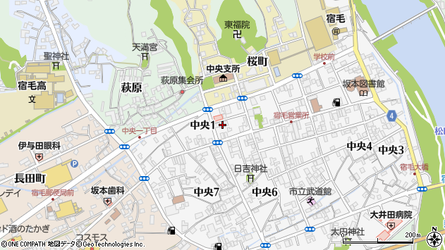 〒788-0001 高知県宿毛市中央の地図