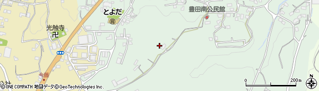 熊本県熊本市北区植木町豊田周辺の地図