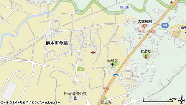 〒861-0104 熊本県熊本市北区植木町今藤の地図