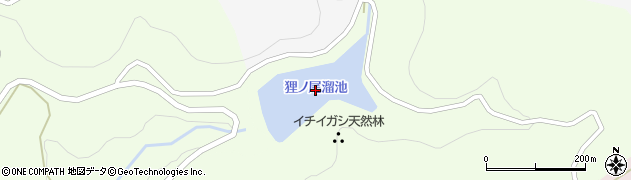 狸ノ尾堤周辺の地図