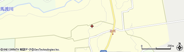 大分県竹田市荻町政所154周辺の地図