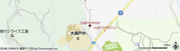 大瀬戸中学校前周辺の地図