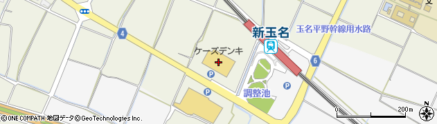 ケーズデンキ玉名店周辺の地図