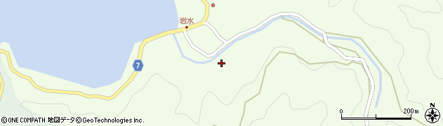 愛媛県南宇和郡愛南町岩水1244周辺の地図
