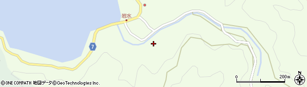 愛媛県南宇和郡愛南町岩水1242周辺の地図