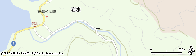 愛媛県南宇和郡愛南町岩水430周辺の地図