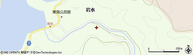 愛媛県南宇和郡愛南町岩水1001周辺の地図
