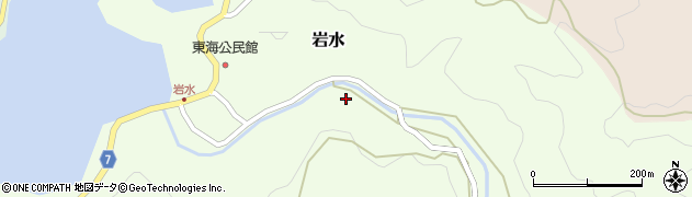 愛媛県南宇和郡愛南町岩水998周辺の地図