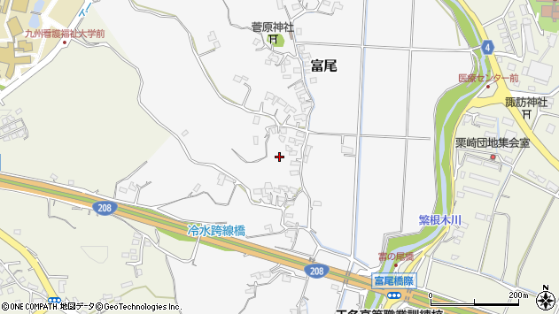 〒865-0062 熊本県玉名市富尾の地図