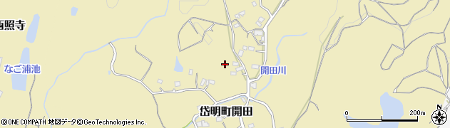 熊本県玉名市岱明町開田周辺の地図