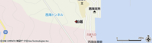 愛媛県愛南町（南宇和郡）船越周辺の地図