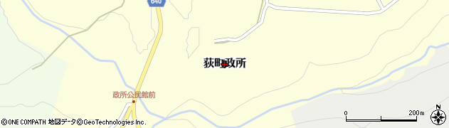 大分県竹田市荻町政所周辺の地図