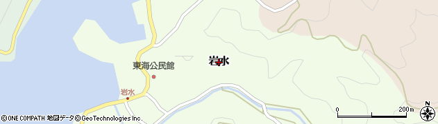 愛媛県愛南町（南宇和郡）岩水周辺の地図