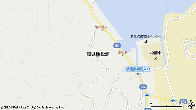 〒876-1202 大分県佐伯市鶴見地松浦の地図