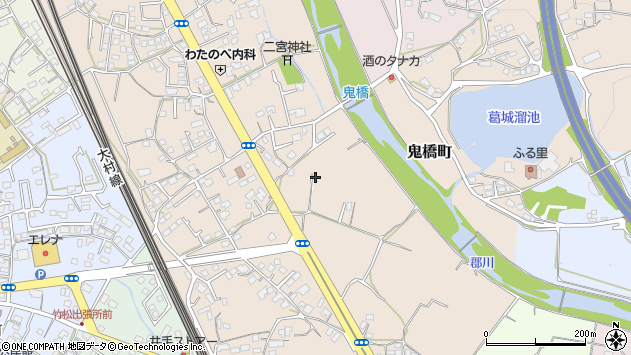 〒856-0021 長崎県大村市鬼橋町の地図