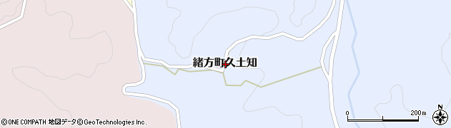 大分県豊後大野市緒方町久土知周辺の地図