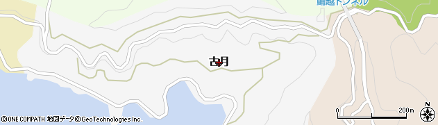 愛媛県愛南町（南宇和郡）古月周辺の地図