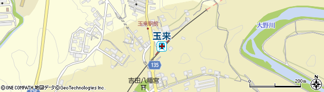 大分県竹田市周辺の地図