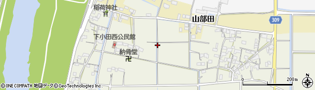 熊本県玉名市下小田周辺の地図