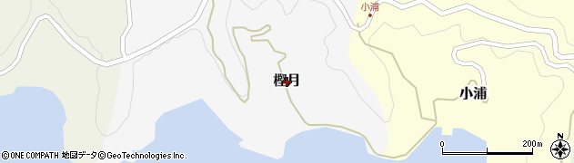 愛媛県愛南町（南宇和郡）樫月周辺の地図