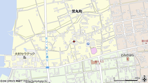 〒856-0808 長崎県大村市黒丸町の地図