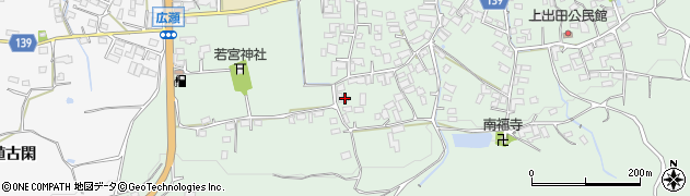 熊本県菊池市出田2652周辺の地図