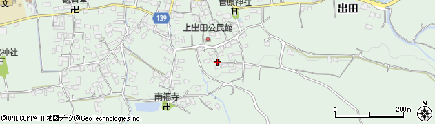 熊本県菊池市出田2819周辺の地図