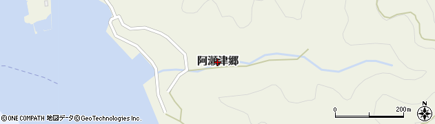 長崎県新上五島町（南松浦郡）阿瀬津郷周辺の地図