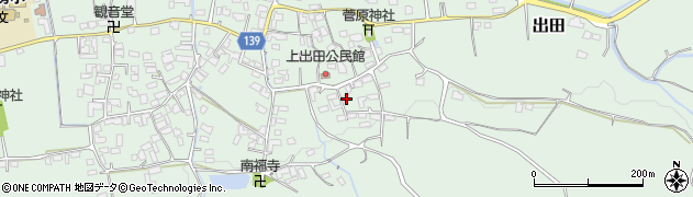 熊本県菊池市出田2822周辺の地図