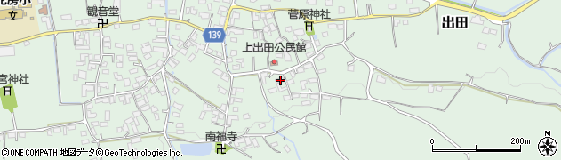 熊本県菊池市出田2820周辺の地図