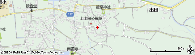 熊本県菊池市出田2824周辺の地図