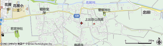 熊本県菊池市出田2848周辺の地図