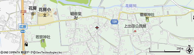 熊本県菊池市出田2601周辺の地図