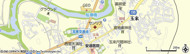 セリアサンリブ竹田店周辺の地図
