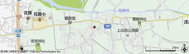 熊本県菊池市出田2597周辺の地図