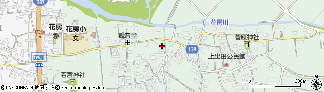 熊本県菊池市出田2606周辺の地図