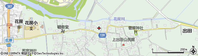 熊本県菊池市出田2871周辺の地図