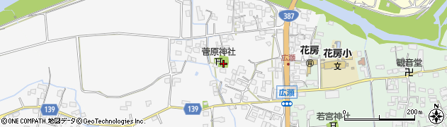 熊本県菊池市広瀬周辺の地図
