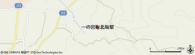 熊本県阿蘇市一の宮町北坂梨周辺の地図