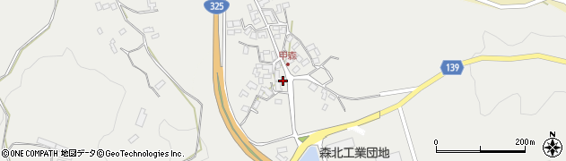 熊本県菊池市甲森北周辺の地図
